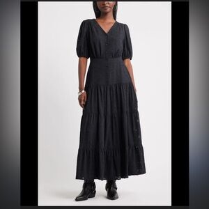 Versona Elegant navy blue Maxi Dress with pockets size XS